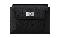 HERMES Kelly Pocket Epsom Leather Wallet Women's Black