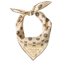 PRADA Fabric Knit Scarves Men's Cream
