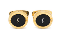 SAINT LAURENT Pre-Owned 1980s Cassandre Logo Cufflinks