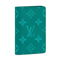 LOUIS VUITTON Pocket Organizer Monogram Amazon Taiga Pine Green