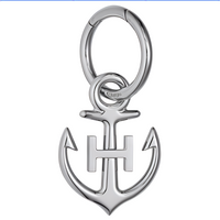 HERMES Stainless Steel Keychains Women's Silver