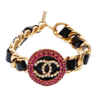 CHANEL 1996 Cc Rhinestone embellished Necklace