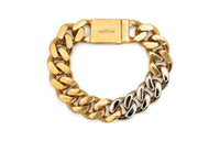 SAINT LAURENT Logo Engraved Chain Bracelet