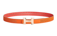 HERMES Leather Belts Women's Orange