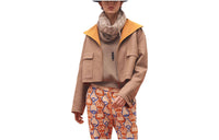HERMES Cropped Coats Women's Khaki