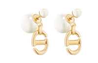 DIOR Earrings Women's Gold/White