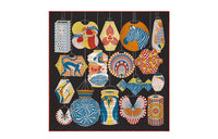 HERMES Silk Scarves Women's Black