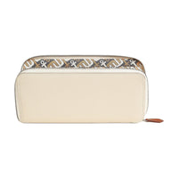 HERMES Silk'In Epsom Calfskin Long Wallets Women's Chalk White