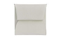 HERMES Bastia Mysore Goat Skin Wallet Women's Mushroom White
