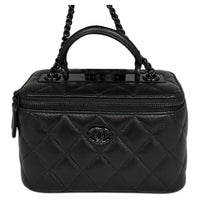 CHANEL Leather Handbag Shoulder Bag Crossbody Bag Regular Women's Black
