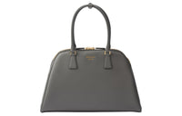 PRADA Saffiano Leather Handbag Large Size Women's Marble Gray