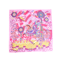 HERMES Silk Scarves Women's Pink