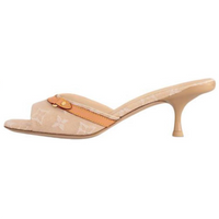 LOUIS VUITTON Slide Slippers 5.5cm Women's Beige
