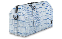 LOUIS VUITTON Crocodile Leather Crossbody Bag Shoulder Bag Men's Meringue White/blue