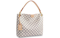 LOUIS VUITTON Graceful Cow Leather Hobo Bag, Tote Bag, Handbag Small Size Women's White