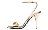 PRADA One-Strap Sandals 10cm Women's Gold