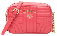 PRADA Cow Leather Shoulder Bag Women's Pink