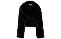 SAINT LAURENT Cropped Coats Women's Black