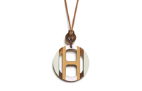 HERMES H Equipe Buffalo Horn Necklaces Women's
