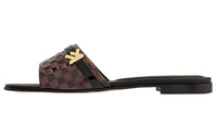 LOUIS VUITTON Slide Slippers Women's Black Brown