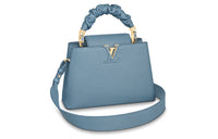LOUIS VUITTON Capucines Cow Leather Capusin Shoulder Handbag Women's Blue