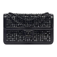 CHANEL Lambskin Shoulder Bag Small Size Women's Black