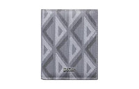 DIOR CD Diamond Canvas With Smooth Calfskin Wallet Men's Gray