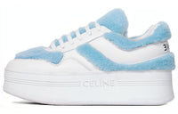 CELINE Block Low Top Stylish Skateboarding Shoes Women's White Blue