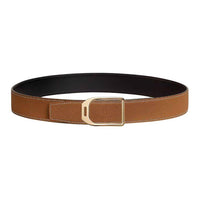 HERMES Calfskin Leather Belts Unisex Black/Brown Width: 3.8cm