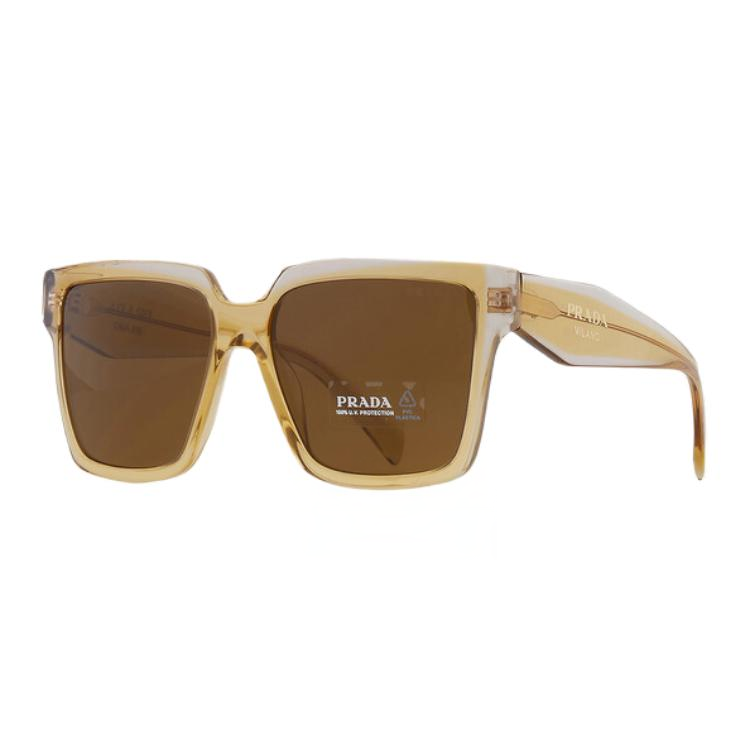 PRADA Acetate Square Sunglasses Women's Yellow