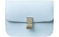 CELINE Classic Bo Cow Leather Tofu Bag Block Shoulder Bag Crossbody Bag Medium Size Women's Light Blue