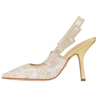 DIOR J'Adior Slim Heel High Heels 10cm Women's Gold