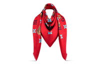 LOUIS VUITTON Wool And Silk Shawl Women's Red