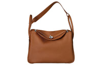 HERMES Lindy Taurillon Clemence Cow Leather Handbag, Shoulder Bag Women's