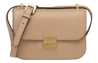 MIU MIU Leather Crossbody Bag Shoulder Bag Women's Sandy Beige