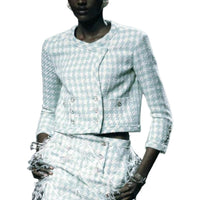 CHANEL Jackets Coats Women's Light Blue