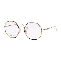 DIOR Stainless Steel Acetate Irregular Shape Eyeglass Frames Unisex Tortoiseshell