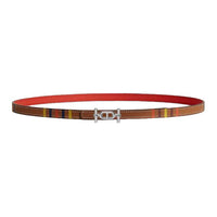 HERMES Calfskin Leather Belts Women's Multicolor Width 1.3CM