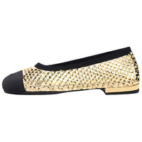 CHANEL 25C Spring Vacation Collection Casual Single Shoes Women's Gold