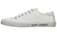 SAINT LAURENT Malibu Distressed Lace-up Sneakers