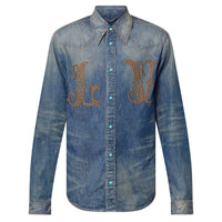 LOUIS VUITTON Fitted Long-Sleeved Denim Shirt