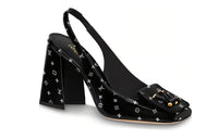 LOUIS VUITTON Chunky Heel High Heels Women's Black