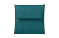 HERMES Bastia Mysore Goat Skin Wallet Women's Bosphorus Green