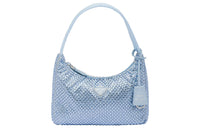 PRADA Satin Crystal Mini Bag Celeste