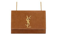 SAINT LAURENT KATE Calfskin Shoulder Bag Crossbody Bag Small Size Women's Camel
