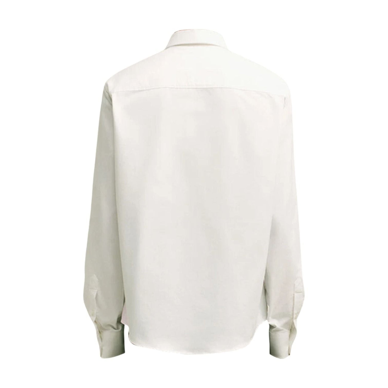 AMI Small Heart Logo Cotton Oxford Button Down Shirt 'Natural White' BFUSH063-CO0031-168