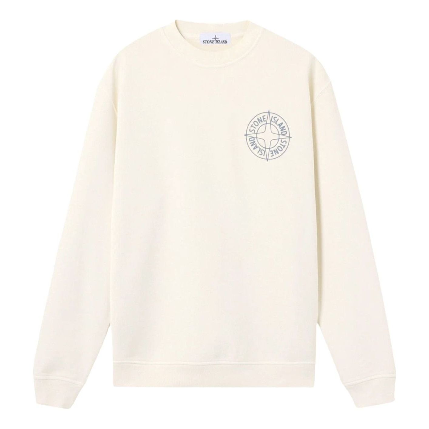 STONE ISLAND 6100001 Oversized Fit Outline Compass Print Sweatshirt 'White' L1S1561000-01S0283-V0093