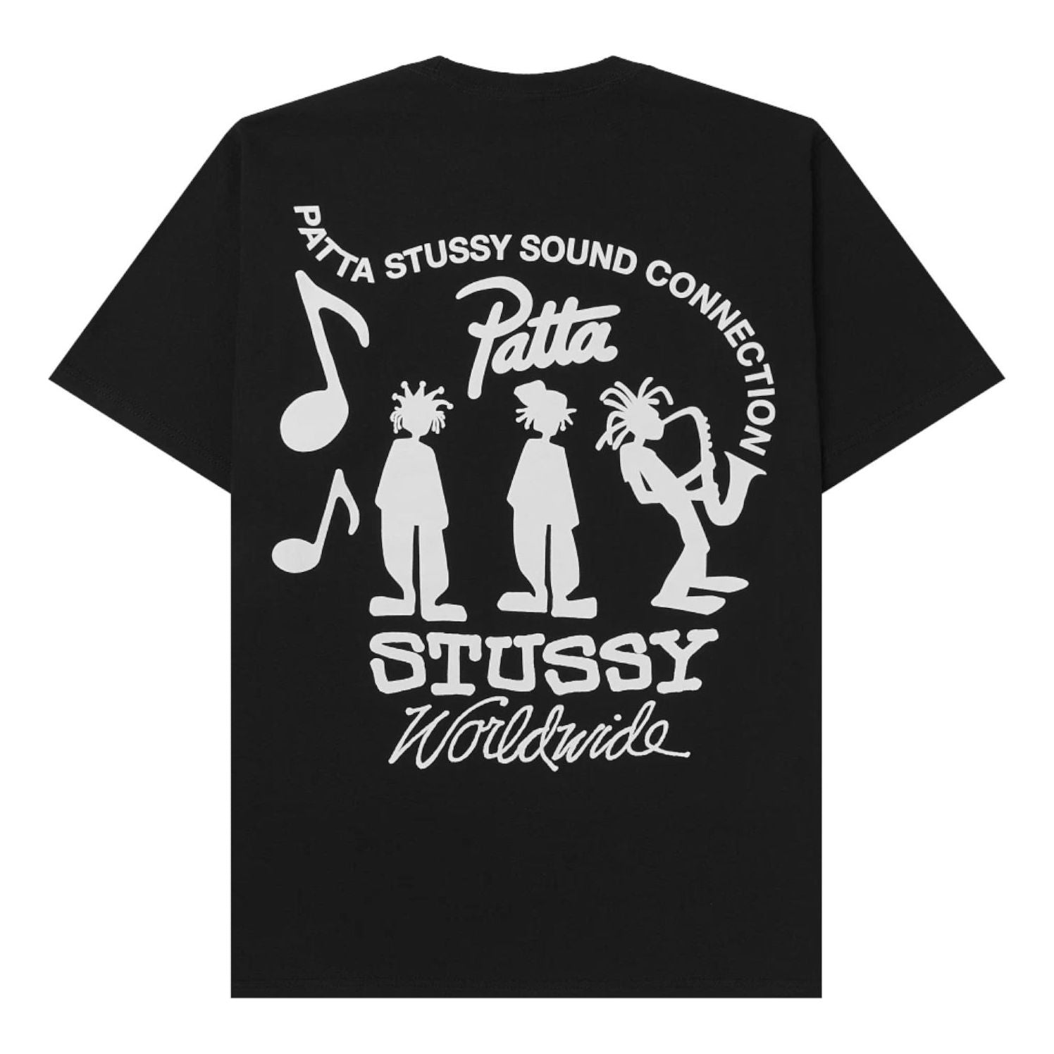 Stussy x Patta Sound Connection T-Shirt 'Black' 3903843-BLK
