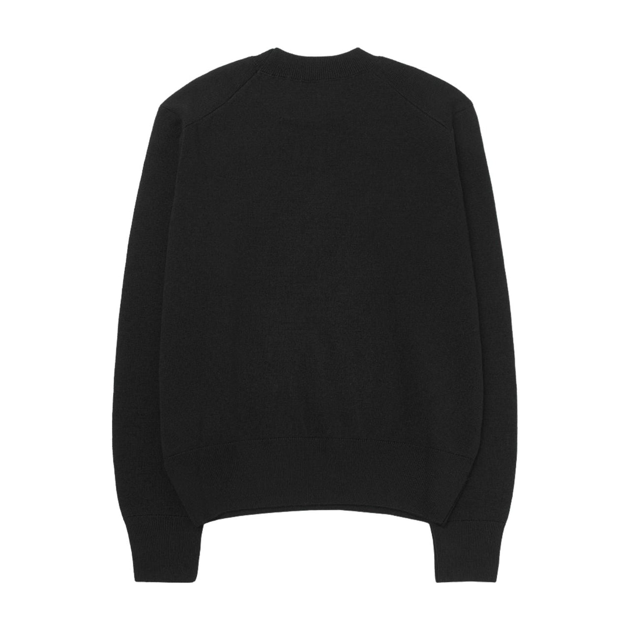 AMI Small Heart Logo Wool Knit 'Black' BFHKS001-001-001