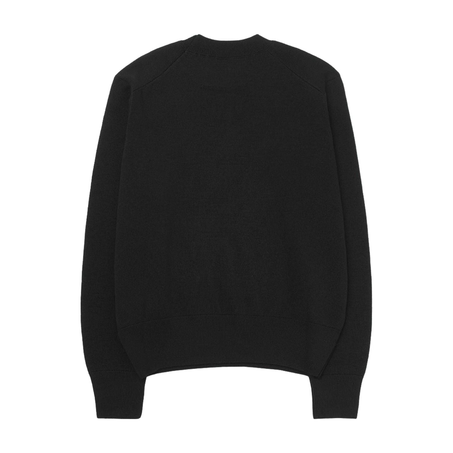 AMI Small Heart Logo Wool Knit 'Black' BFHKS001-001-001